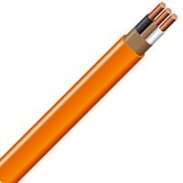 NM-B Non-Metallic Building Cable, 10 AWG, 2C, Orange, Solid, 100 ft