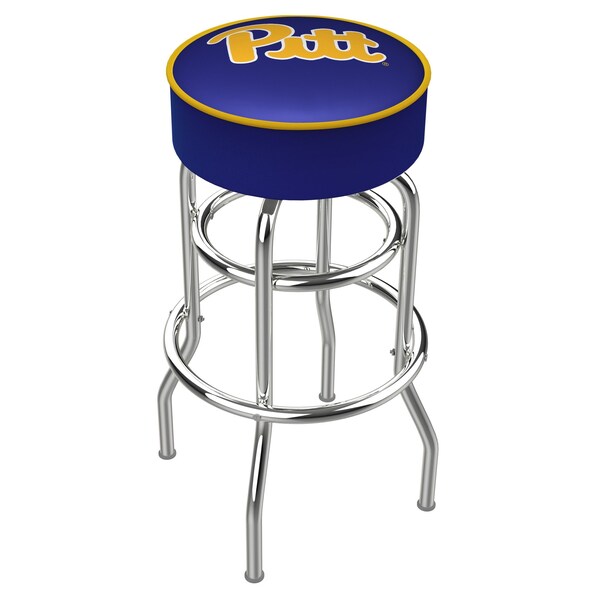 25" Chrome 2-Ring Penn State Swivel Bar Stool, Accent Ring