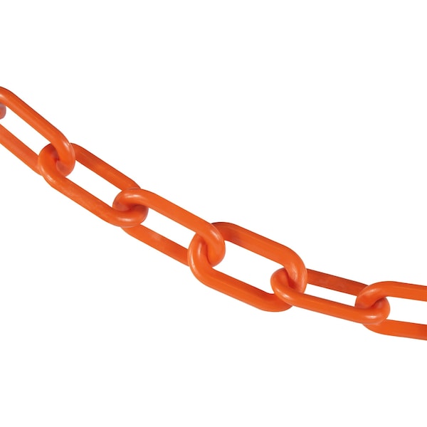 2" x 200' Safety Orange Plastic Safety Chain