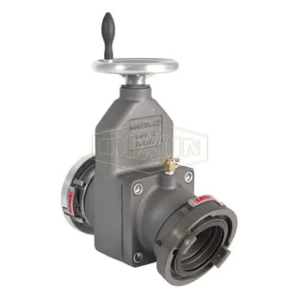 High Strength Large Dia Gate Valve with Air Bleeder, 4 x 5 in, Storz, 356-T6 Aluminum Alloy Bod