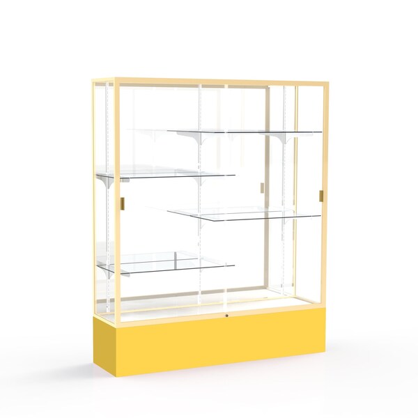 Spirit Floor Display Case 60x72x16, Mirror, Champange