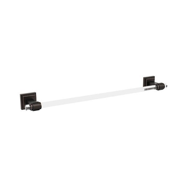 Glacio Clear/Oil-Rubbed Bronze Contemporary 18 in 457 mm Towel Bar