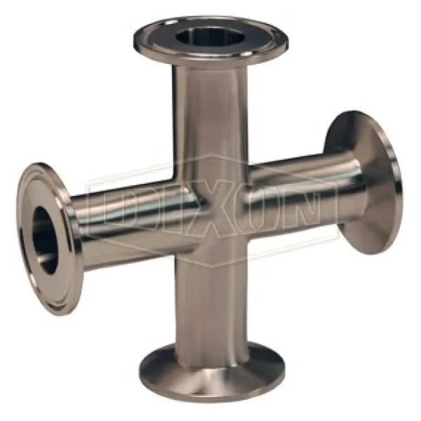 Clamp Cross, 1-1/2 in, 316L SS, Domestic