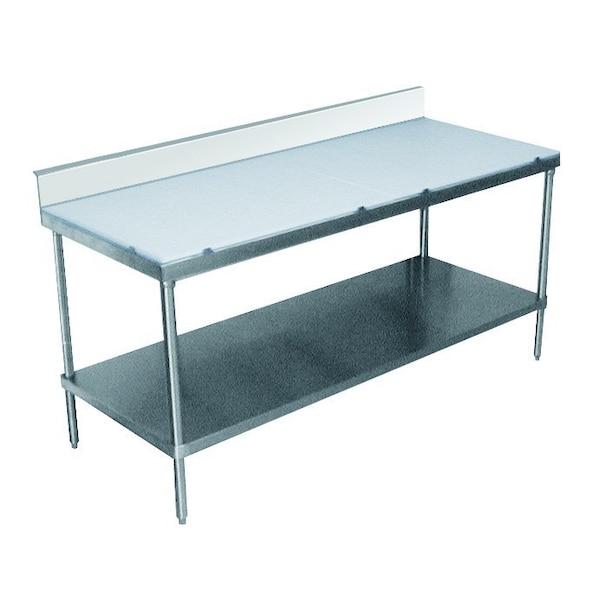 Poly-Top Work Table 108 in.W x 30 in.D 5/8 in. thick Poly-Vance top