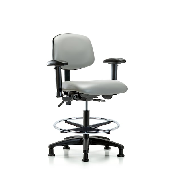 Medium Bench Chair Chair, Vin, Med Ben, Tilt AA CF Glides, Dov, Adjustable Arms, 22" to 29" Height