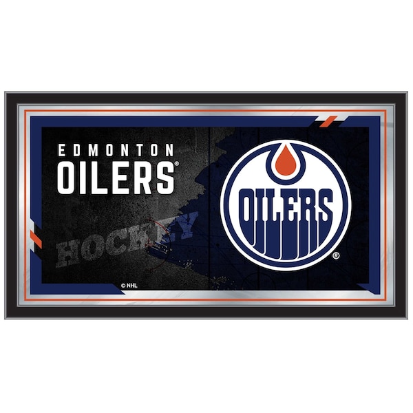 Edmonton Oilers 15" x 26" Hockey Collector Mirror by Holland Bar Stool Company