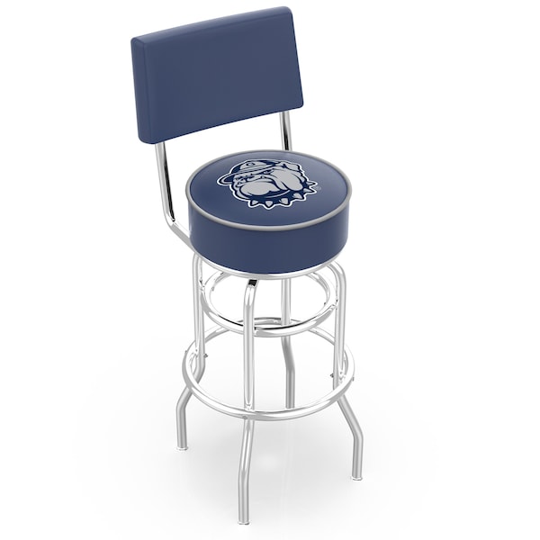 25" Chrome 2-Ring Georgetown Swivel Bar Stool, Back