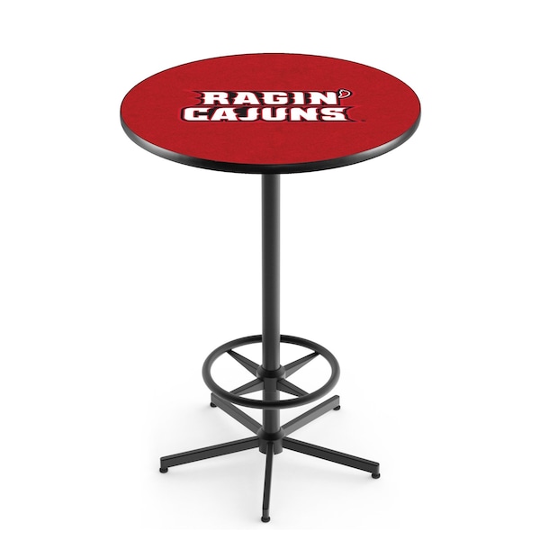 42" Black Louisiana-Lafayette Pub Table