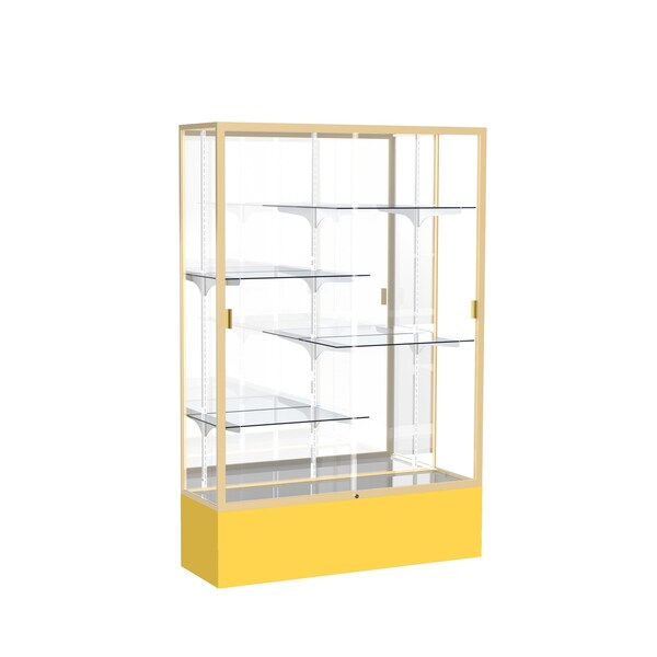 Spirit Floor Display Case 48x72x16, Mirror, Champange