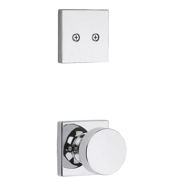 Dummy Interior Pismo Knob Trim with Square Rose Bright Chrome Finish