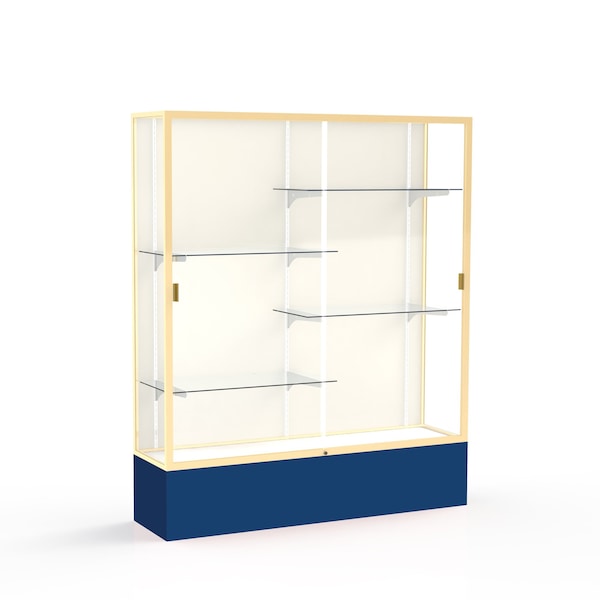 Spirit Floor Display Case 60x72x16, Plaque, Champange