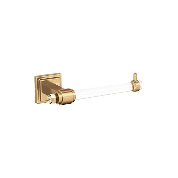Glacio Clear/Champagne Bronze Contemporary Single Post Toilet Paper Holder