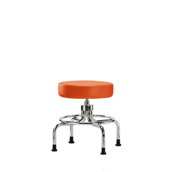 Screw-Lift Stool, Vinyl, CR, Glides, Org