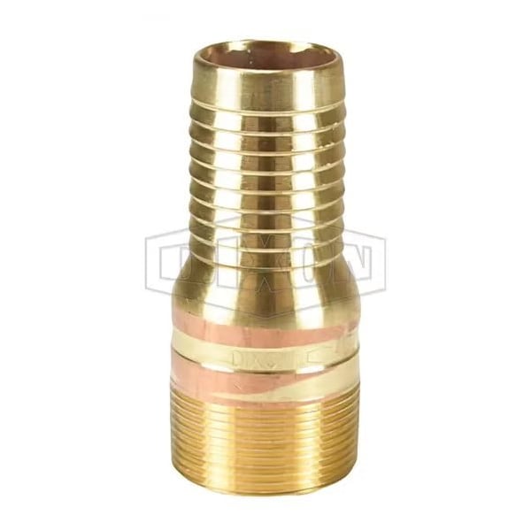 King Combination Nipple, 1-1/2 in x 4-5/32 in L Hose Shank x MNPT, Brass, Domestic