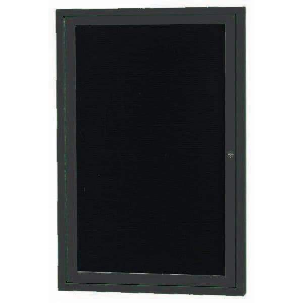 Black Framed Enclosed Letterboard Cabinet 24"x18"