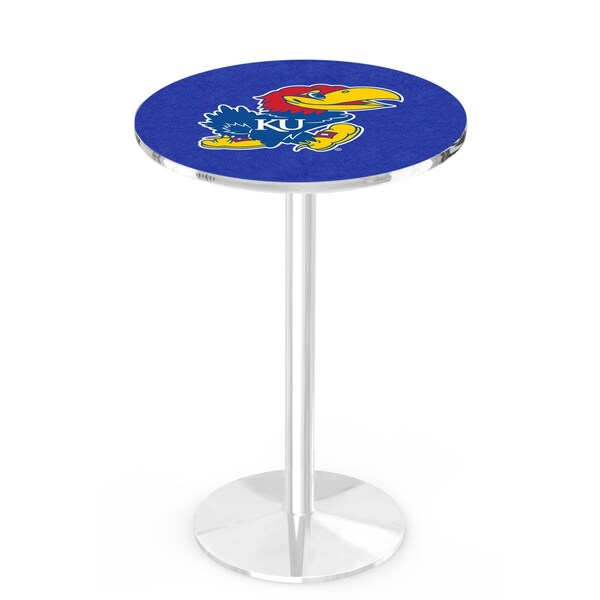 42" Chrome Kansas Pub Table, 36" dia. Top