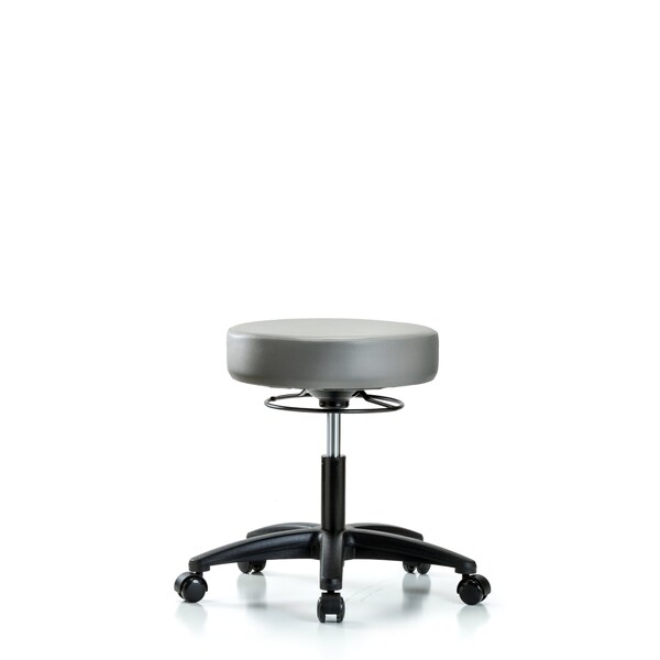 Vinyl Stool, Desk, Casters, Sterling