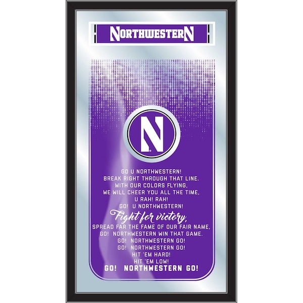 Northwestern 26" x 15" Fight Song Mirror