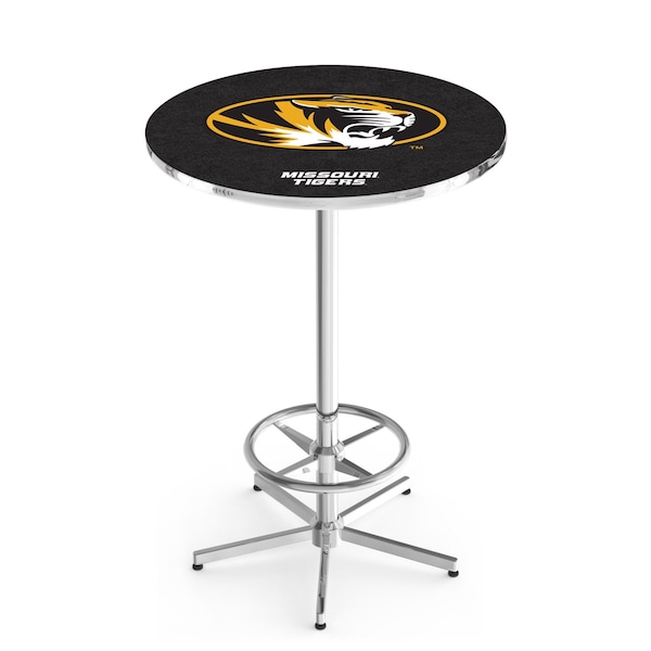 42" Chrome Missouri Pub Table, 36" dia. Top