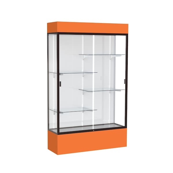 Lighted Floor Display Case 48x80x16, White