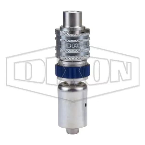 Dix-Lock N Series Bowes Interchange Quick Disconnect Coupler with Male Locking Head Ferrule, 1/2 in