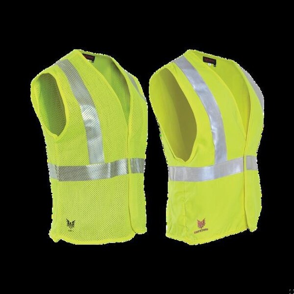 8.9 Cal Hi-Viz CL2 Woven Vest: 2X With Zipper
