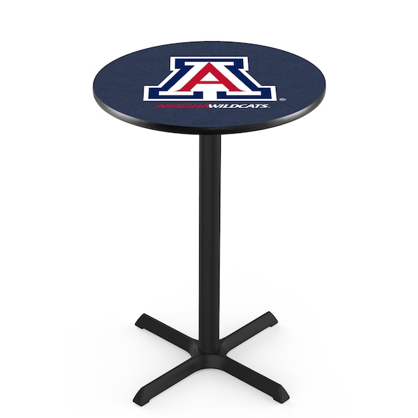 42" Blk Wrinkle Arizona Pub Table, 36" dia. Top