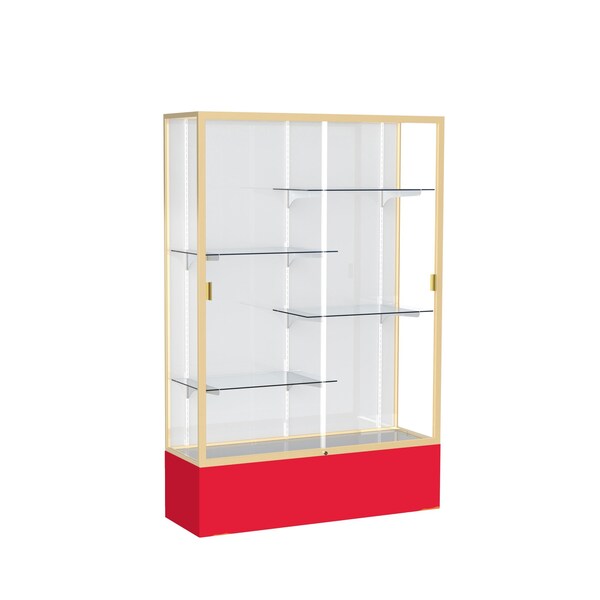 Spirit Floor Display Case 48x72x16, White, Champange