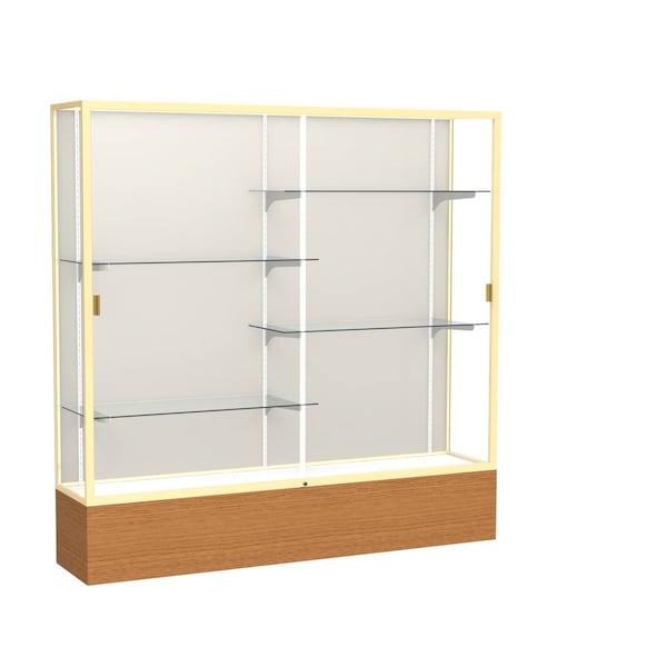 Floor Display Case 72x72x16, Plaque, Champange