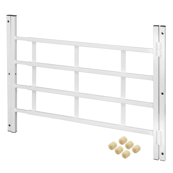21 in., White Painted Carbon Steel, Hinged 4-Bar Window Grill (Single Pack)