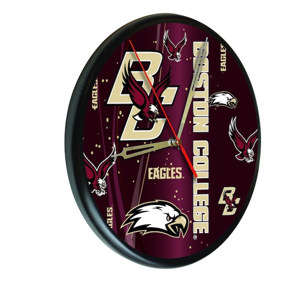 Boston College 13" Solid Wood Clock