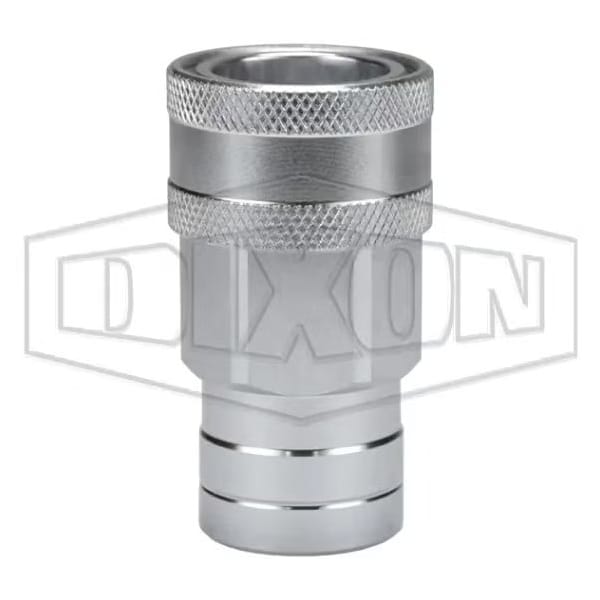 AG Series Agricultural Poppet Valve Coupler, 3/4-14 Nominal, Female NPTF, Steel