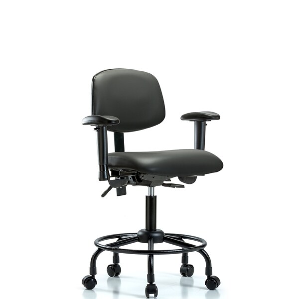 Vinyl Chair, Vinyl, Adjustable Arms
