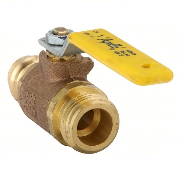 Manual 2-Way Ball Valve, Press, Bronze