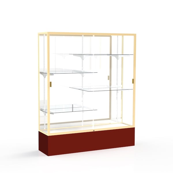 Spirit Floor Display Case 60x72x16, Mirror, Champange