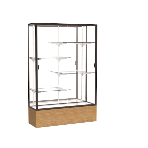 Floor Display Case 48x72x16, Mirror, Dark Bronze