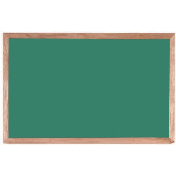 Composition Chalkboard Solid Oak Wood Frame 24"x36" Green