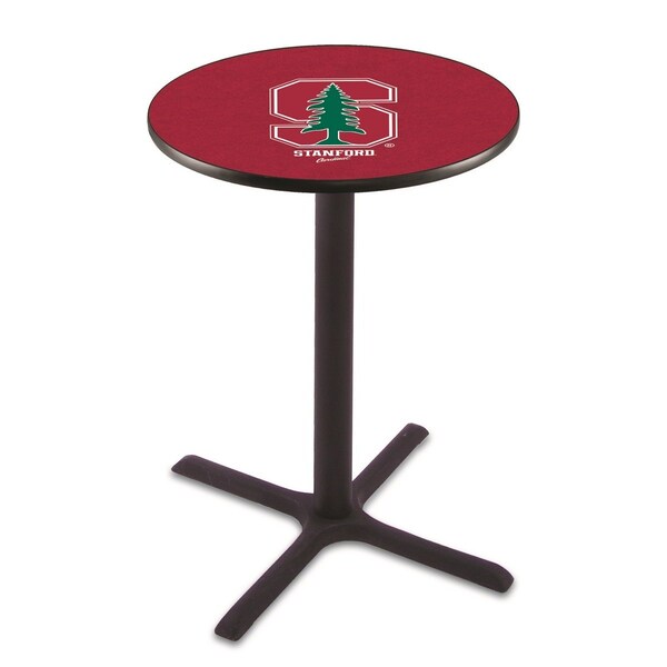 42" Blk Wrinkle Stanford Pub Table, 36" dia. Top