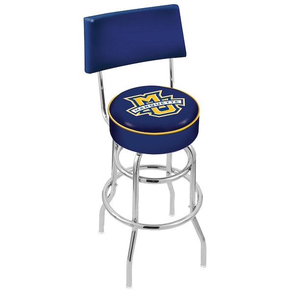 25" Chrome 2-Ring Marquette Swivel Bar Stool, Back