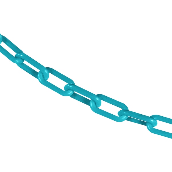 1.5" x 100' Turquoise Plastic Safety Chain