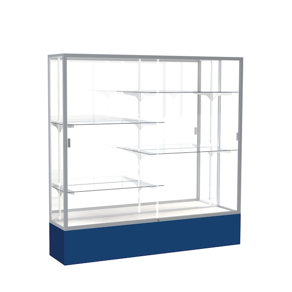 Spirit Floor Display Case 72x72x16, Mirror, Satin