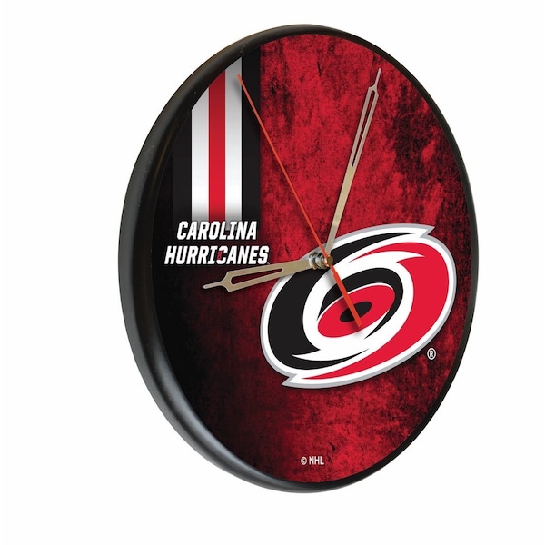 Carolina Hurricanes 13" Solid Wood Clock
