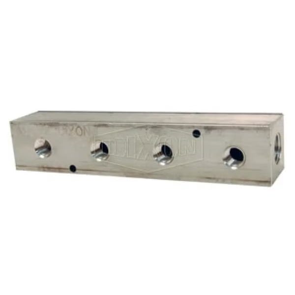 Bar Manifold, 1 3/8 in NPT Inlets x 4 1/4 in NPT Outlets, Aluminum, Domestic