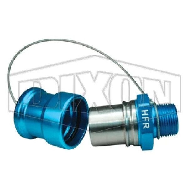 FloMAX High Flow Dry Disconnect Receiver with Cap, Adapter, Quick Disconnect Coupler x FNPT, Aluminu