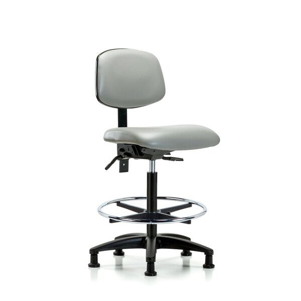 Chair, Fab, Med Bench, RT Tilt AA Glide, Blk, No Arms, 26" to 35" Height, Dove