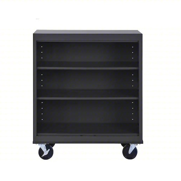 Mobile Bookcase, 42 in H, Black