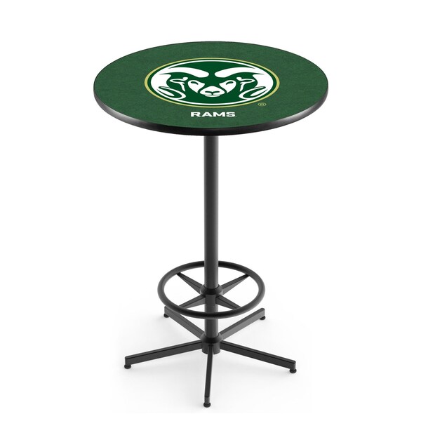 42" Black Colorado State Pub Table