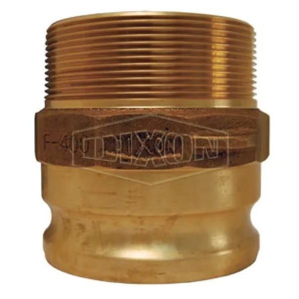 Boss-Lock Type F Cam and Groove Adapter, 6 in, Male Adapter x MNPT, Brass