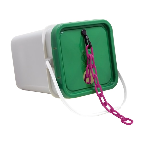 2" x 160' Magenta Plastic Safety Chain - Pail