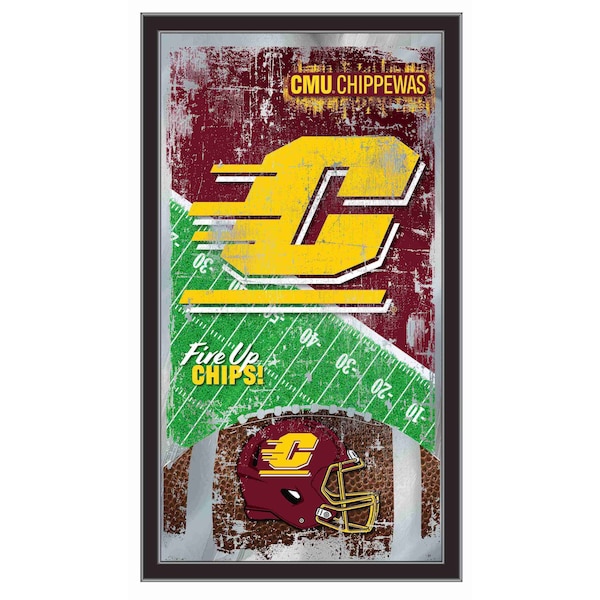 Central Michigan 15" x 26" Football Mirror